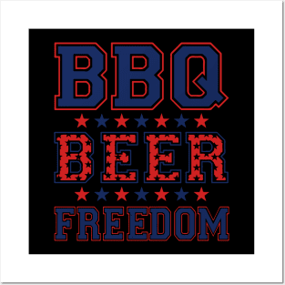 BBQ BEER FREEDOM Posters and Art